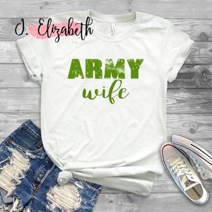 Army, Navy, AIrforce, Marine Wife Tshirts